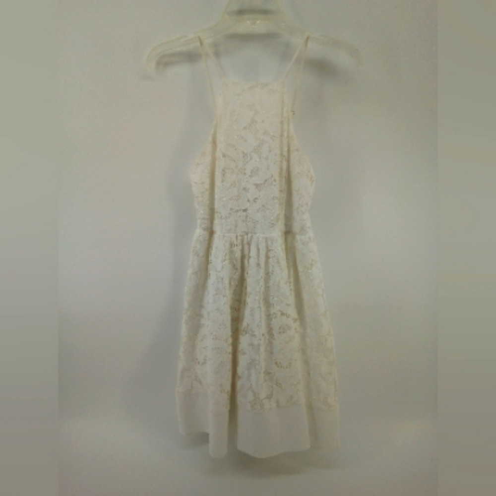 Altar'd State White Lace Dress Small Cotton Blend